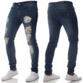 thumbnail image 2 of Cross-border Trade Fashion Casual Men‘s Jeans Distinctive Ripped Slim-fit Jeans Handsome All-match Pants LUHAN, 2 of 5