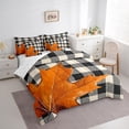 thumbnail image 3 of Manfei Maple Leaf Bedding Sets King Size, Fall Autumn Harvest Bed in a Bag King size, Thanksgiving Day Reversible Comforter Sets with Sheets, Microfiber Bedroom Decor, 7 Pieces, 3 of 6