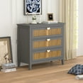 thumbnail image 2 of UBesGoo 3-Drawer Dresser with Ranttan Decorated Chest,Bedside Night Stand Bedroom, 2 of 16