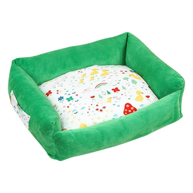 Cómoda perrera para mascotas, cama para perros y gatos, cálida, rectangular, lavable, desmontable, nido de tela, cómodo cojín, colchón, cesta para Zulema Casa de la cama de los gatos