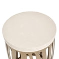 thumbnail image 4 of Michael Amini La Rachelle Round End Table with Marble Top - Chardonnay Gold, 4 of 6