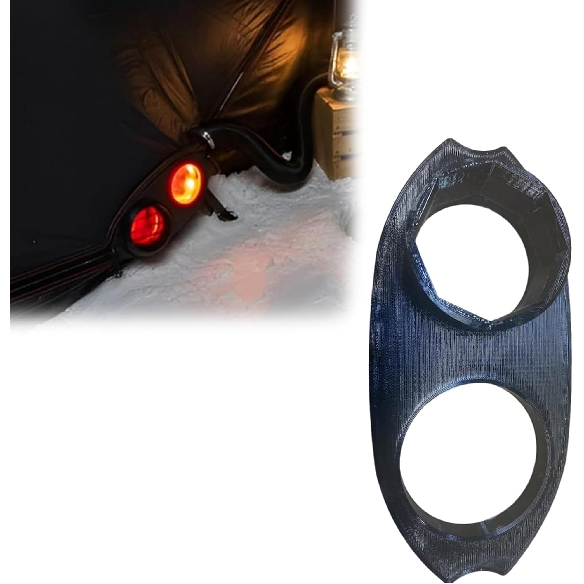 Diesel Heater Tent Adapter with 75mm Air Intake Recirculation Vent Connector for Ice Shacks Hunting Blinds Camping (Black)