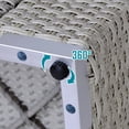 thumbnail image 5 of Outdoor Garden Patio Furniture 5-Piece PE Rattan Wicker Sectional Cushioned Sofa Sets with 2 Pillows and Coffee Table, 5 of 7