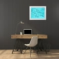 thumbnail image 3 of Adam Shaw Cartography 24x20 White Modern Wood Framed Museum Art Print Titled - Blue West Indies, 3 of 4