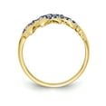 thumbnail image 2 of Primal Gold 14 Karat Yellow Gold with Rhodium Diamond and Sapphire Dolphins Ring, 2 of 5