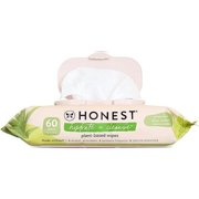 The Honest Company Hydrate + Cleanse Naturally Scented Wipes | Cleansing Multi-Tasking Wipes | 99% Water, Plant-Based, Hypoallergenic | Aloe + Cucumber, 60 Count