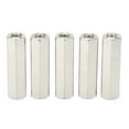 thumbnail image 2 of Hex Coupling Nut, Silver M10 Hex Coupling Nut 6 Sides 5Pcs  For Studs, 2 of 8