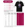 thumbnail image 7 of Women's T-Shirts, Mermaid Watercolor Cartoon Cotton Crewneck Tee Short Sleeve Casual Tops Loose Graphic T-Shirt Black, L, 7 of 7
