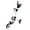 White, variant on QWIK-FOLD 3 Wheel Push Pull Golf Cart - Foot Brake - ONE Second to Open & Close!