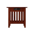 thumbnail image 4 of AFI Mission Solid Wood Side Table with Built-in Charging Station, Walnut, 4 of 5