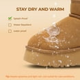 thumbnail image 4 of DREAM PAIRS Women's Platform Winter Snow Boots Genuine Suede, Water Resistant Mini Ankle Boots Stable Lightweight Booties Anti-Slip with Memory Foam Outdoor Fuzzy, 4 of 6