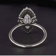 thumbnail image 5 of Cora Jewellery 1.5 CT Marquise Moissanite Halo Engagement Ring For Women, 10K White Gold, 5 of 6