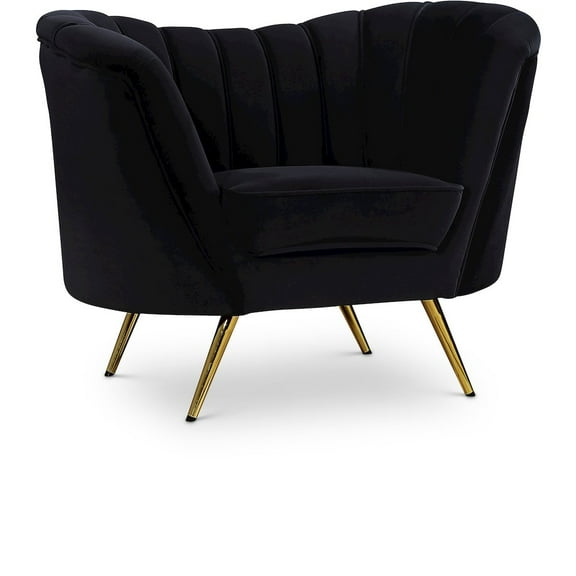 Meridian Furniture Margo Black Velvet Chair