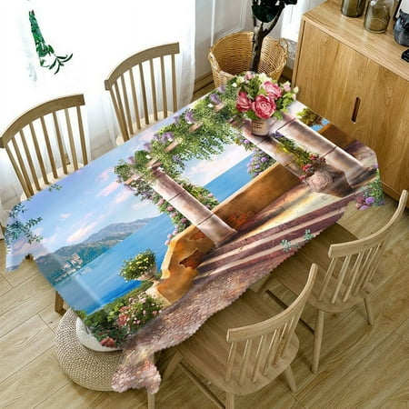 

European Garden Flower High-end Light Luxury Rectangular Dust-proof Kitchen Coffee Table Party Tablecloth Accessories