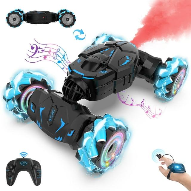 Nitigo Gesture RC Car Hand Controlled Rc Car Toys for Boys Girls 6-12, 2.4GHz 360° Rotation 4WD Gesture Sensing Rc Stunt Car with Light & Music & Sp