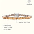 thumbnail image 2 of 0.5 Carat Champagne Color Moissanite Tennis Bracelet, S925 Silver Temperament Versatile Tennis Chain Jewelry Unisex, 2 of 5