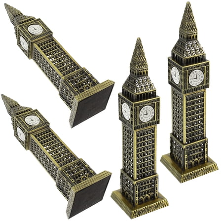 WORGEOUS  4 Pcs London Big Ben Statue Collectible Architectural Figurine