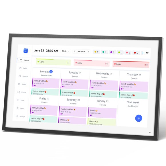 Calendario LOOFII con pantalla táctil Full HD de 15,6"