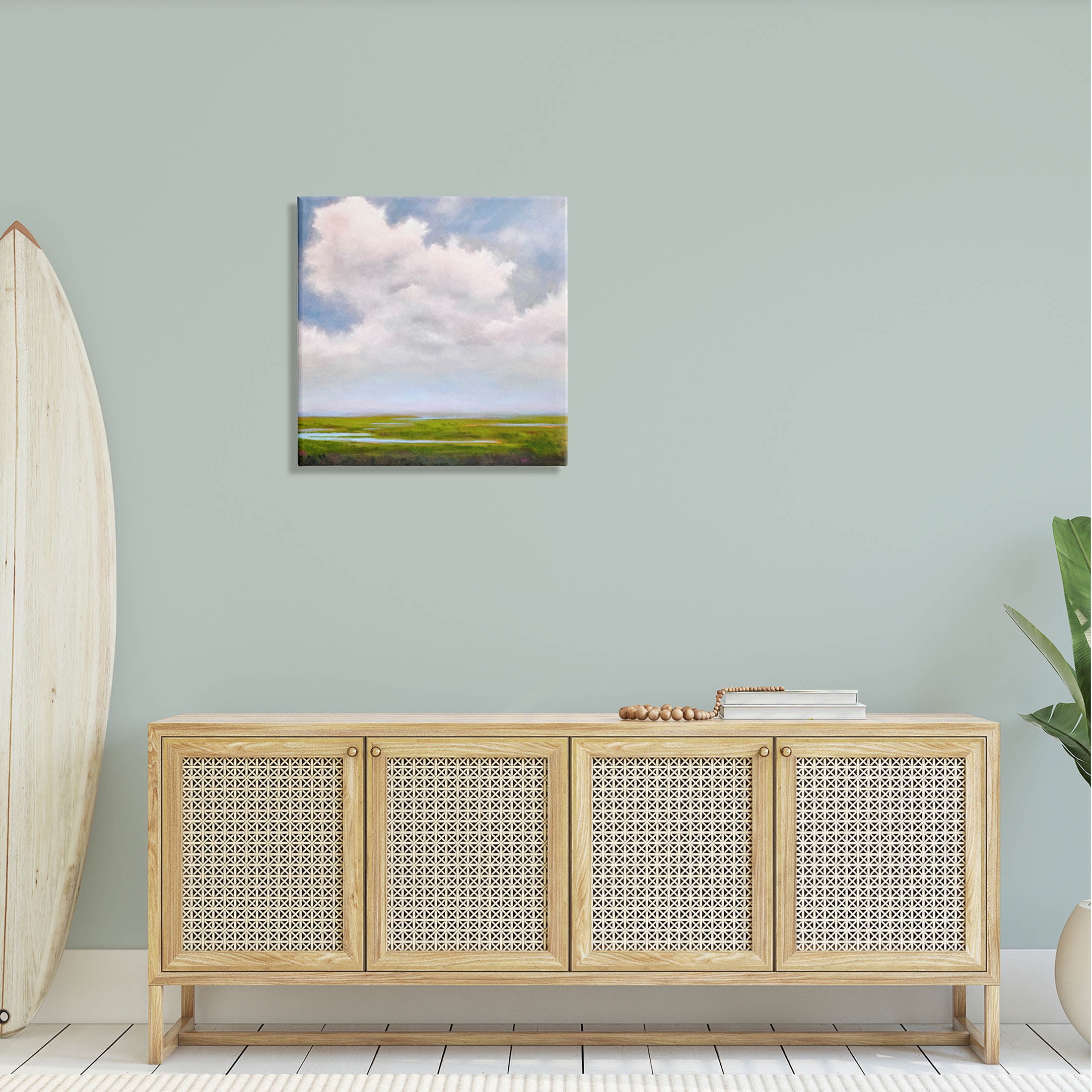 Stupell Industries Panoramic Meadow Horizon Clouds Painting Gallery Wrapped Canvas Print Wall Art, Design by Catherine Andersen