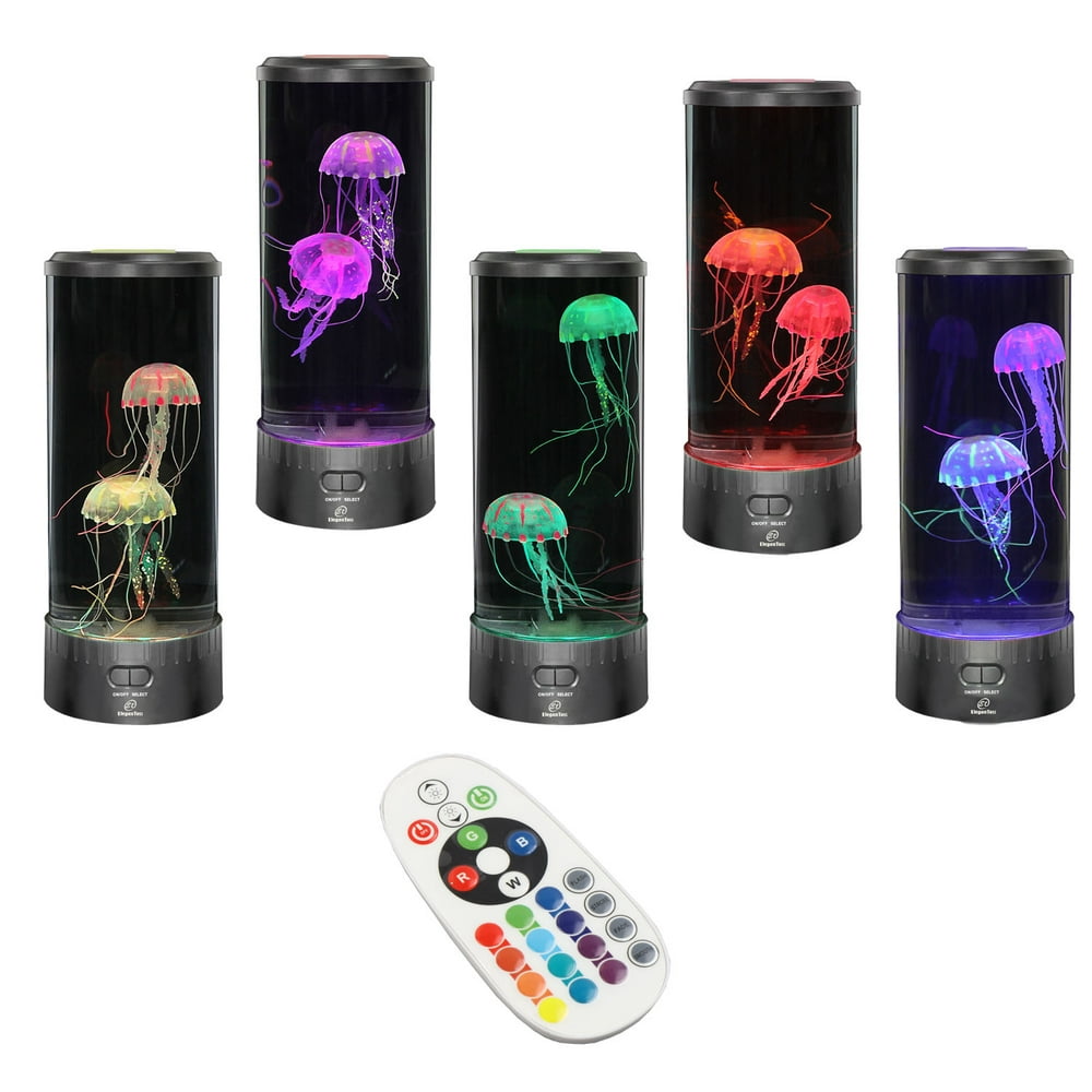 Elegantoss Large LED Fantasy Jellyfish Lamp Round with 7 Color Changing ...