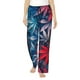 thumbnail image 1 of Balery Red And Blue Leaves Pantalones de pijama para mujer, pijamas ultraligeros, pantalones de estar por casa-Small, 1 of 6
