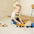 thumbnail image 6 of Melissa & Doug Classic Toy Wooden Dump Truck & Loader with Construction Pieces, 6 of 10