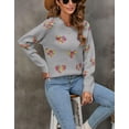 thumbnail image 4 of Sweaters for Women Crew Neck Long Sleeve Womens Sweaters Colorful Jacquard Heart Print Winter Sweaters Alsol Lamesa, 4 of 6