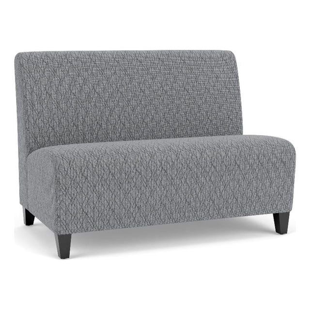 Pemberly Row Causeuse Sans Accoudoirs en Tissu pour Salon et Réception, Gris/noir