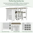 thumbnail image 6 of Harper & Bright Designs Furniture 5 Piece Modern Wood & MDF Dining Table Set, White Wash/Brown, 6 of 16