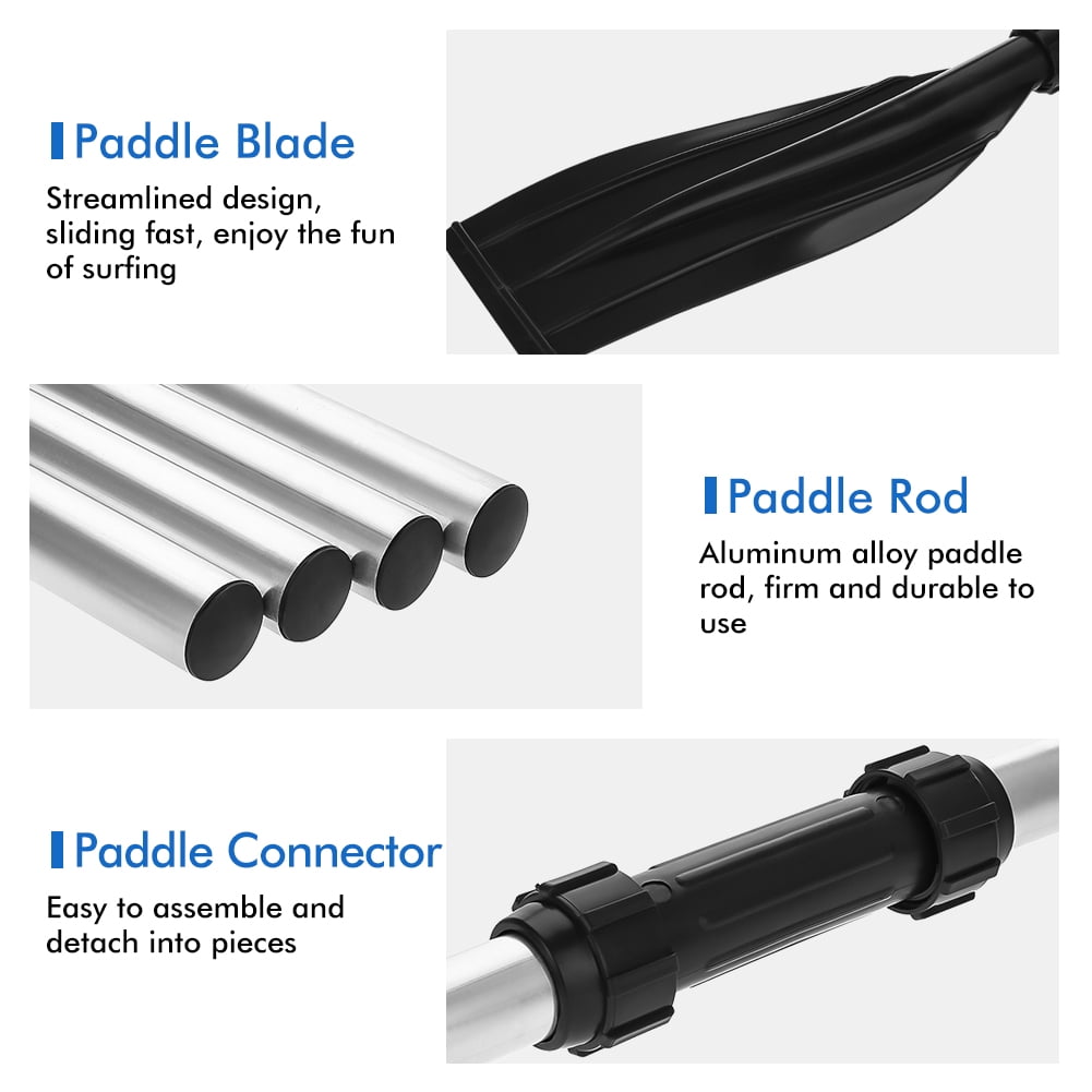 YOUTHINK 2Pcs Aluminium Alloy Detachable Lightweight Ribbed Kayak Paddles Boat Oars Kayak Paddle