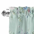 thumbnail image 4 of Bunny Easter Rod Pocket Curtain Valance, Eucalyptus Leaves Floral Eggs Weeping Wooden Farmhouse Window Valance for Living Room, Bedroom, Kitchen 42"W x 12"L, 4 of 9