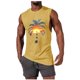 thumbnail image 2 of Camiseta sin mangas de cuello redondo para hombre, informal, a la moda, con estampado, deportiva, de poliéster, 2 of 5