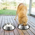 thumbnail image 5 of Comedero para Perros de Acero Inoxidable, Comedero para Perros con Base de Goma Antideslizante, Comedero Grande para Mascotas y Agua, L-26cm / 2 Cuencos JAMW Sencillez, 5 of 5