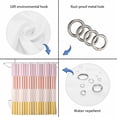 thumbnail image 5 of Colorful Stripe Waterproof Fabric Shower Curtain,Modern Pink Red Yellow Vertical Striped Waterproof Fabric Shower Curtain for Bathroom Curtains Bathtubs Shower Curtains with 12 Hooks Stall 48x72in, 5 of 8
