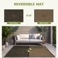thumbnail image 3 of KUETH 6'x 9'Outdoor Plastic Rug Foldable Waterproof UV Resistant Outdoor Patio Geometric RV Deck Rug, 3 of 6