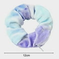 thumbnail image 3 of Sunjoy Tech Elastic Hair Band Dye Print Hair Tie Velvet Fabric Girl Ponytail Tie Head Accessories, 3 of 5