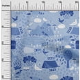 thumbnail image 2 of oneOone Viscose Chiffon Medium Blue Fabric Kids Sewing Craft Projects Fabric Prints By Yard 42 Inch Wide, 2 of 4