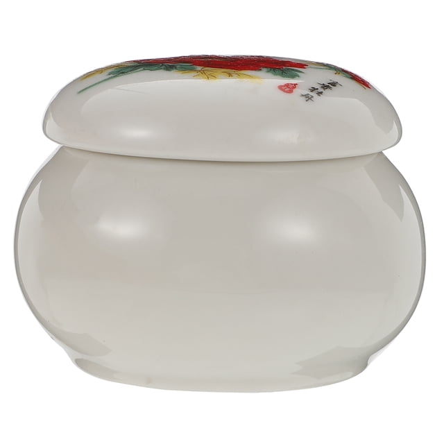 1Pc Durable Ceramic Tea Storage Jar Mini Mouth Rouge Face Cream Storage Jar