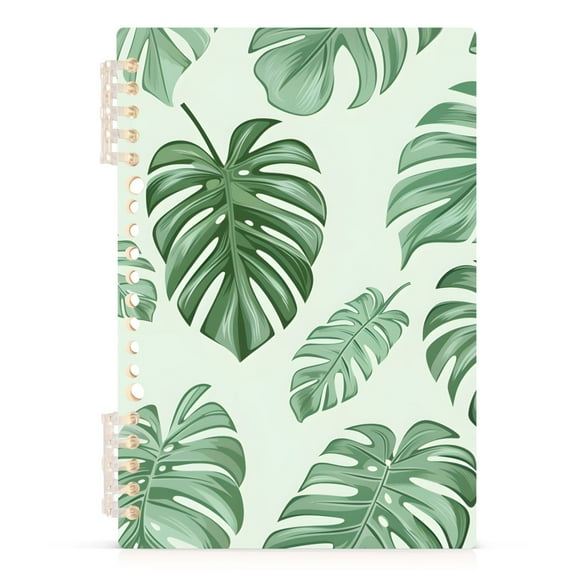 Tropical Leaves Spiral Journal Notebook College Ruled Notebook 8.3" x 5.7" A5 Lined Thick Paper Page