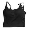 thumbnail image 4 of Plus Size Tank Tops for Women Slim Fitted Solid Color Seamless Bras Low Cut Basic Fitness Clothing for Women Black XL, 4 of 4