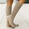 thumbnail image 2 of Mepaouo Knee High Boots for Women Breathable Low Heel Pull on Zipper Fall Long Tall Boots, 2 of 6