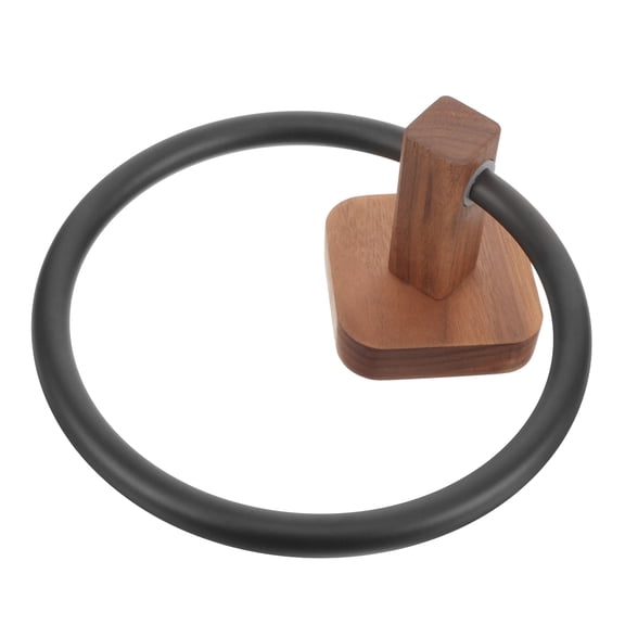 MIPCASE Multi Color Wooden Towel Holder for Bathroom Wall Durable Hand Towel Ring for Washcloth and Dishcloth