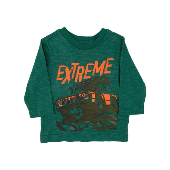 Infant & Toddler Boy Green & Orange Extreme Truck Long Sleeve Shirt 24M
