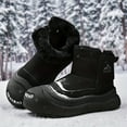 thumbnail image 4 of Men's Winter Thermal Insulated Snow Boots with Thick  Sole & Warm Lining - Short Hiking Boots for Ice Traction, Cold Weather, Outdoor Activities (Snowshoe Compatible) - Easy Slip-On Design for city, 4 of 9