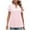 Pink, variant on Uaswgudfs Women's Summer V-Neck Tunic Blouse Tee – Trendy Ruffle Sleeve Top with Loose Casual Dressy