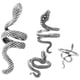 thumbnail image 1 of Anillos de dedo de la serpiente de 4 piezas anillo de apertura retro punk ajustable para mujeres adolescentes, 1 of 5