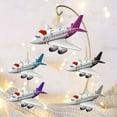 thumbnail image 4 of HomeDM Christmas Airplane Ornaments for Christmas Tree Decoration Hanging Pendant Christmas Vehicle Ornaments Gifts for Birthday Xmas Tree Home Decor (Airplane), 4 of 4