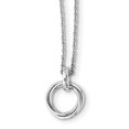 thumbnail image 1 of SS White Ice Three Ring Diamond Necklace 18 Inch, 1 of 3