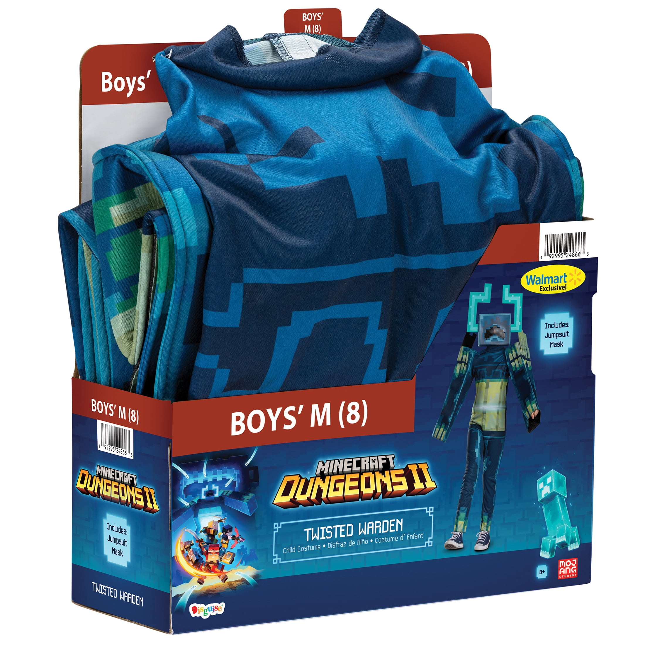 Minecraft Twisted Warden Halloween Costume for Children, Boys Size M (8), by Disguise