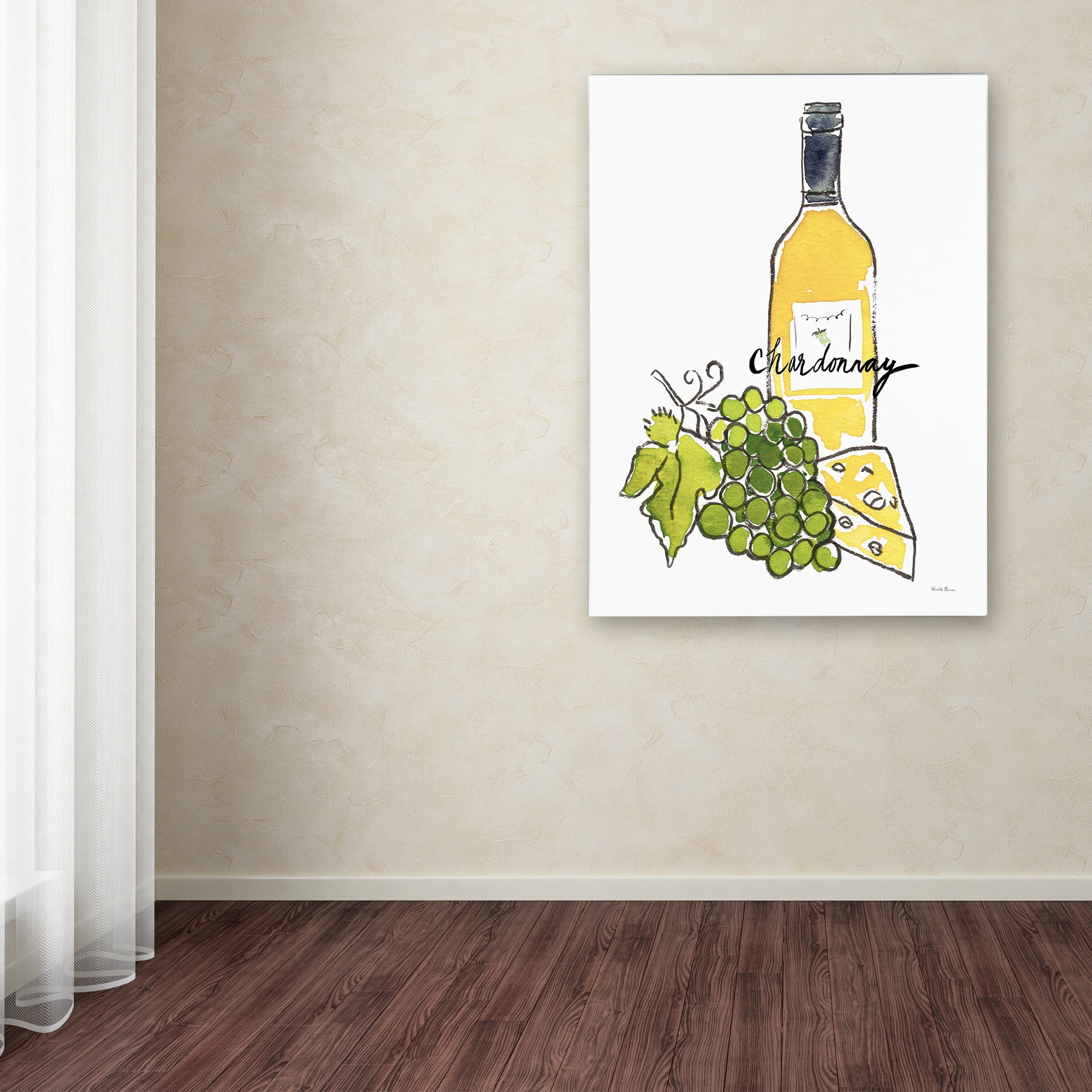 Trademark Fine Art Wine Time IV Chardonnay Canvas Art by Farida